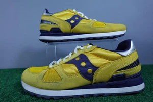 Saucony Shadow Original Shoes Mens Size 11.5 Yellow Navy Suede Mesh S2108-732 - Picture 1 of 8