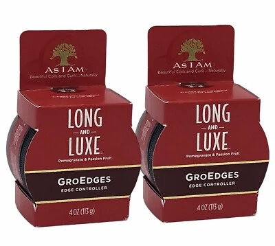 Paquete de 2 controladores de borde GroEdges de granada y fruta de la pasión largos y lujosos de 4 oz Foto 1 de 4