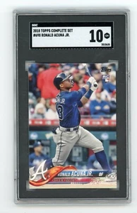 2018 Topps Complete Set Ronald Acuna Jr. Rookie SGC 10 Atlanta Braves #698 RC - Picture 1 of 2