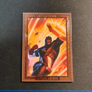 2024 Marvel Masterpieces Nahuel Grego Framed Masterpieces /99 Captain America A1 - Picture 1 of 2