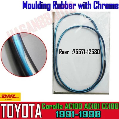 PARA TOYOTA COROLLA AE100 AE101 EE100 1991-98 GOMA MOLDEADORA TRASERA CON CROMO Foto 1 de 4