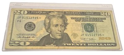 US Fancy Star Error Note Serial Twenty Dollar Replacement Duplicate Ink Fed $20 - Image 1 of 2