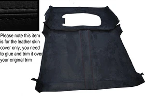 BLACK STITCH ROOF HEADLINING LUXE SUEDE COVER FITS LAND ROVER DEFENDER 90 3DR SW - Picture 1 of 5