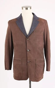 13.500 $ Kiton Vicuna Peru gefütterte/Leder Sport Jacke Mantel Gr. 48/38 braun neu ohne Etikett - Bild 1 von 9