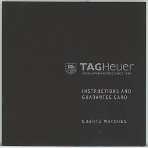Tag Heuer Quartz Watch Instruction Manual - Picture 1 of 2