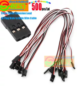 500pcs/Lot Plane Drone 50cm Servo Extension Lead JR Plug Male to Male Wire Cable - Picture 1 of 11