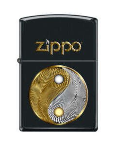 Zippo 4586, "Yin and Yang Design" Black Matte Finish Lighter