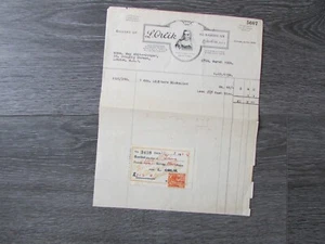 Membrete de factura original de 1928 fabricante de pipas L Orlik London Orlik fabricante de tabaco - Imagen 1 de 9