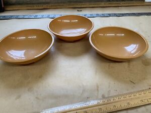 Vintage  Rona Plastic Corp Brown Cereal Salad Bowls Grp of Three