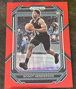 2023 -24 Panini Prizm Draft Scoot Henderson Rookie Red Prizm 29/299