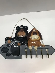 Douglasie Hund Schlüssel Haken Leine Halter Rack Russ Berrie Keramik hängend Kunst - Bild 1 von 12