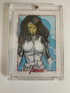 2012 Marvel Greatest Heroes Sketch Card Eugene Commodore Madam Masque