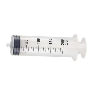 200ml Luer Lock Syringe 200ml Large Mouth Syringe Combination Pack of 2 - Picture 1 of 4