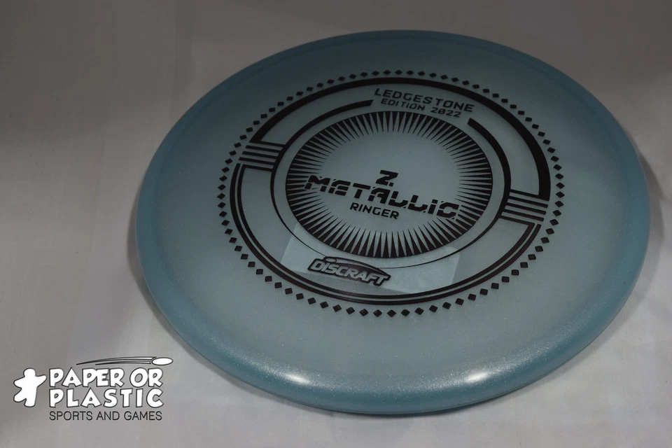 Discraft Ledgestone 2022 Z METALLIC RINGER Disc Golf 174 Putter Blue Gray Black - Image 1 of 1