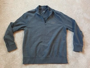 Pullover de golf Ocean + Coast manga larga cuarto 1/4 cremallera gris mediano para hombre - Imagen 1 de 4