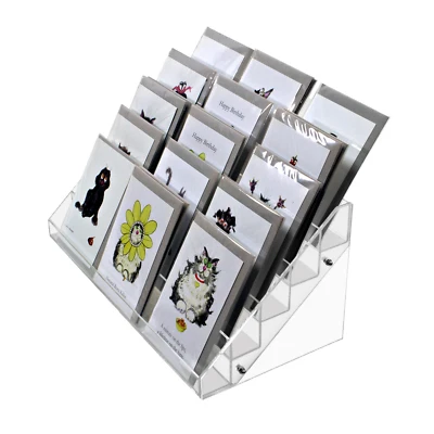 Nail Polish Greeting Card Florist Display Stand 5 Tier Clear Acrylic (G601)