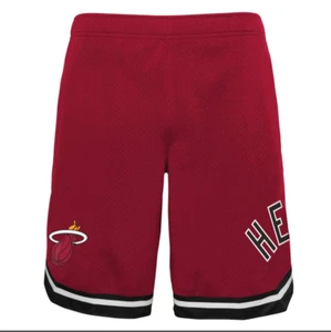 NBA Miami Heat Jungen rot Basketball Shorts Größe Medium 10/12 neu - Bild 1 von 5