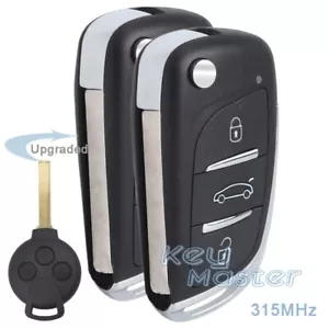 2x for Mercedes Benz Smart 451 ForTwo 2006-2014 434MHz Flip Remote Car Key Fob - Foto 1 di 5