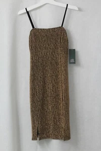 Bodycon-Kleid mit Doppelschlitz für Damen - Wild Fable™ - Größe M -- goldfarben - Bild 1 von 5
