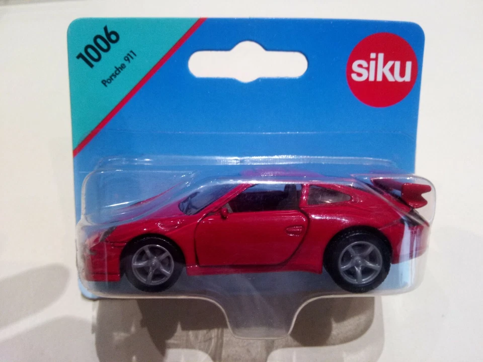 Siku Porsche 911 Art. Nr. 1006 Rosso Die Cast Metal 1/55 - Immagine 1 di 1