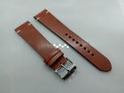 New Geckota 22Mm Premium Quality Genuine Leather Light Brown Watch Strap Xg15