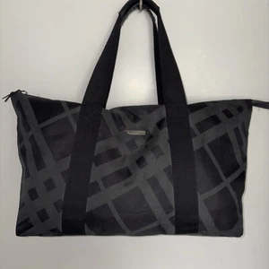 BURBERRY Fragrances Black Canvas Extra Large Plaid/geometric Travel bag Tote - Picture 1 of 15