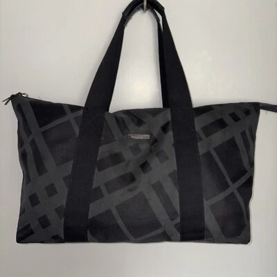 BURBERRY Fragrances Black Canvas Extra Large Plaid/geometric Travel bag Tote - Image 1 of 4
