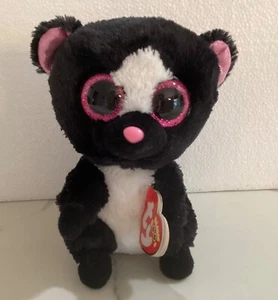 Ty FLORA Skunk Beanie Boo Retired Plush - 6" NEW - Picture 1 of 5