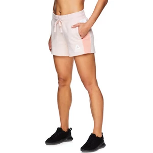 Reebok Ladies Journey Color Block French Terry Shorts with Pockets Rose Size XL - Picture 1 of 4