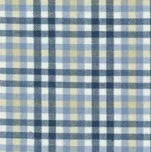 Waverly COUNTRY SQUARE Plaid AZURE Home Decor Drapery Upholstery Pillow Fabric - Picture 1 of 5