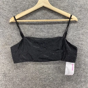 New Marthea Cropped Top Girls M Medium Black Zipper Sleeveless Square Neck - Picture 1 of 6