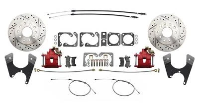 1975 - 81 科迈罗后盘式制动器转换套件红色卡钳交错减震器 — 第 1/4 张图片