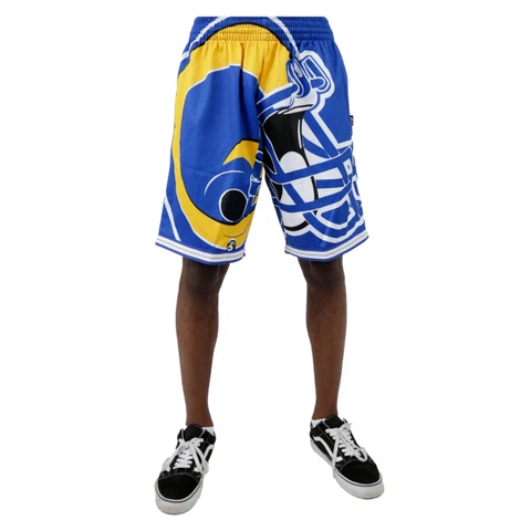 Mitchell & Ness Los Angeles Rams BIG FACE Shorts Blue Men's Size 2XL/XXL - New Cover
