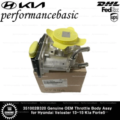 351002B320 Genuine OEM Throttle Body Assy for Hyundai Veloster 13-15 Kia Forte5 - Image 1 of 3