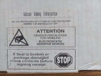 HP 2TB SAS 6G 7.2K LFF NL 3.5" HDD for M6720 3PAR StoreServ HMRP2000S5xnN7.2 - Image 1 of 2