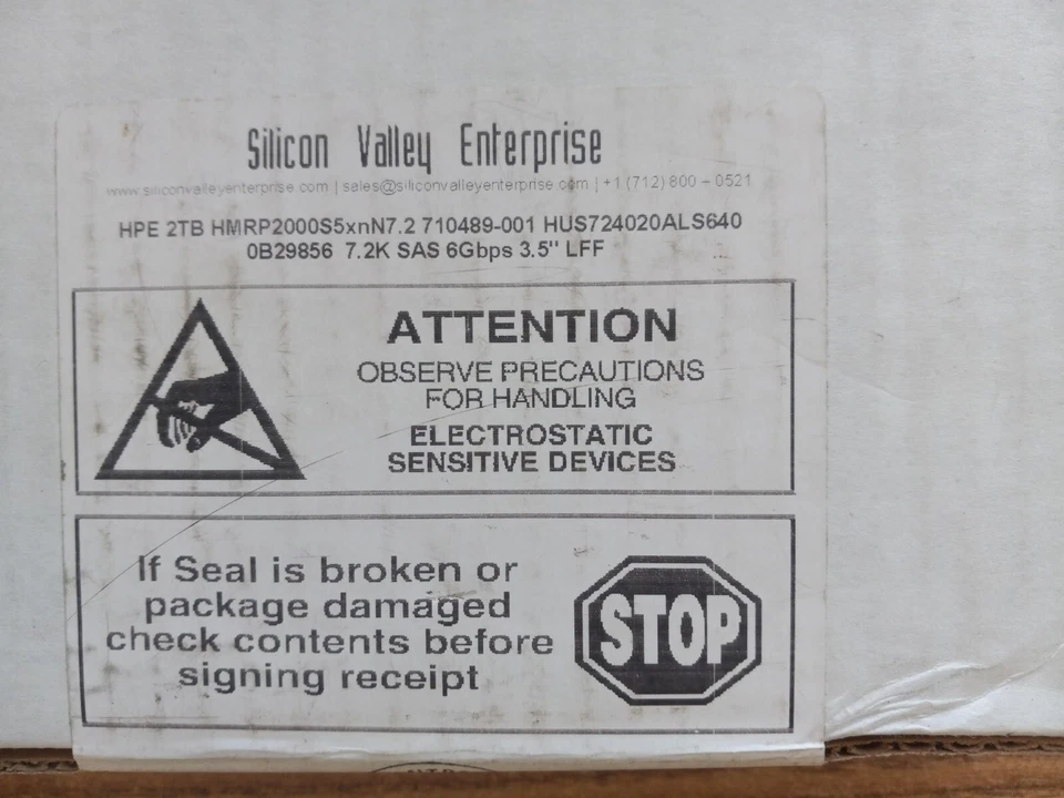 HP 2TB SAS 6G 7.2K LFF NL 3.5" HDD for M6720 3PAR StoreServ HMRP2000S5xnN7.2 - Image 1 of 2