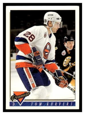 1993 Topps Premier  #279 Tom Kurvers - New York Islanders - Image 1 of 2