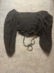 black off the shoulder shirt - Picture 1 of 4