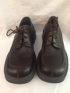 Banana Republic Mens Italian Brown Leather Lace Up Shoes Brown 10 Medium  - Picture 1 of 6