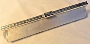 Carlo Fellini Taubengrau Ostwes Clutch Silberverschluss, Silberband Anlass - Bild 1 von 5