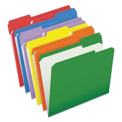Pendaflex R15213ASST Top Tab File Folders - Letter/Assorted Colors (100/Box) New - Image 1 of 4