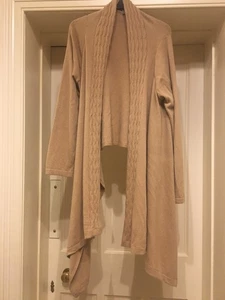 PER UNA:FAB EDGE 2 EDGE WOOL/CASHMERE/ANGORA/COTTON MIX CAMEL CARDIGAN UK18 BNWT - Picture 1 of 11