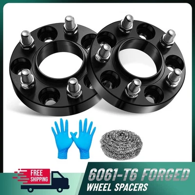 2x 5x4.52" Hubcentric Wheel Spacers Black For 2005-2023 Chrysler 300 Foto 1 de 4
