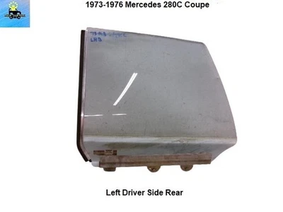 1973 1974 1975 1976 Mercedes Benz 280C Coupe janela de vidro traseira esquerda - Imagem 1 de 4