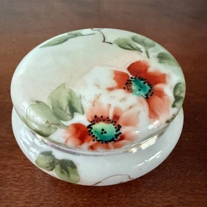 Antique 1909 Nippon Hand painted Porcelain Trinket Box, Jonroth Studios - Foto 1 di 6
