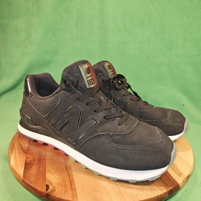 New Balance 574 WL574S00 suela de cuero negro. Mujer Talla 12 LIMPIO Foto 1 de 4