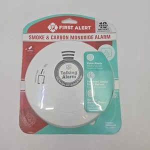 First Alert Smoke &Carbon Monoxide Alarm Voice Alerts White 1039871 Lithium Batt - Picture 1 of 1