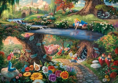 Schmidt, Thomas Kinkade: Disney Alice in Wonderland Puzzle - 1000pc, Puzzle Q9bY - Immagine 1 di 2
