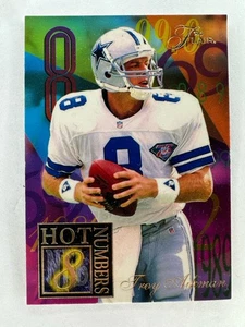Troy Aikman 1994 Ultra Flair Hot Numbers #1 Dallas Cowboys NM - Picture 1 of 2