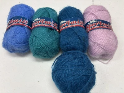 Пряжа Destash 5 мотков спортивная матовая акриловая Brunswick 4 цвета - Изображение 1 из 2